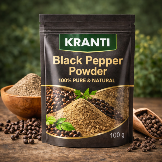 Premium Black Pepper 100 gm | Pure Kali Mirch Powder – Kranti