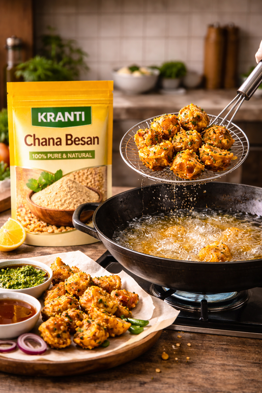 Kranti Pure Chana Besan 500g | 100% Natural Gram Flour